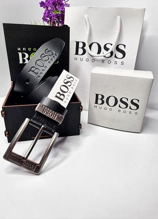 Ремінь пояс чоловічий шкіра шкіряний boss / ремень пояс женский кожа кожаный черный