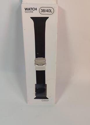 Ремешок silicone and metal lok apple watch 38/40/41 mm.
