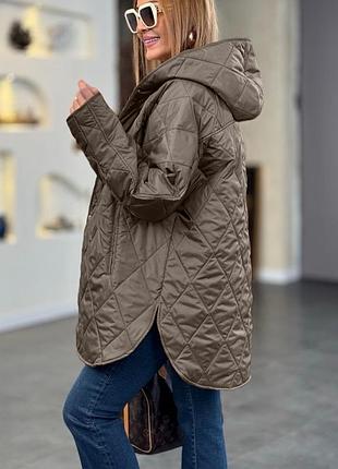 Стильна стьобана куртка на кнопках,  оверсайз, курточка, жакет, парка , рубашка