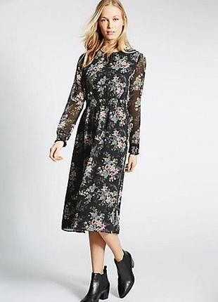 Шифоновое платье миди