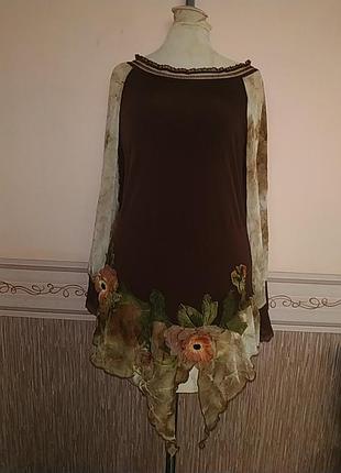 Необыкновенно красивая,эксклюзивная ,шикарная  блуза,туника.carry allen.