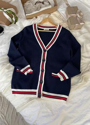 Кардиган кашеміровий синій подовжений