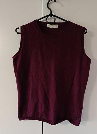 Andre maurice ягодно-бордовая жилетка кашемир