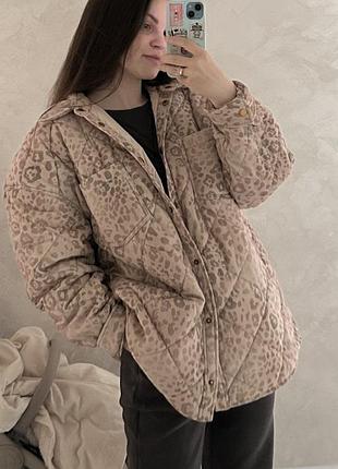 Шикарна двохстороння куртка сорочка twinset milano бежева оверсайз