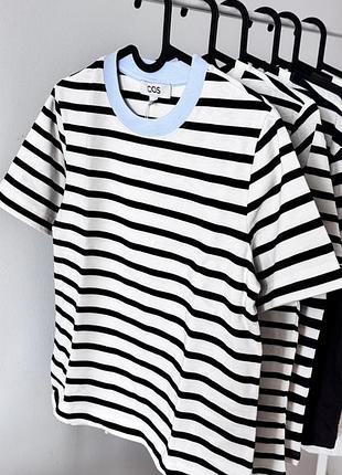 Щільна футболка в смужку cos
