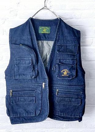Джинсовая жилетка мужская. 
beverly hills polo club. 
винтаж, б/у. 90-е