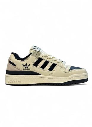 Женские кроссовки adidas forum light beige black / smb+ 🔗