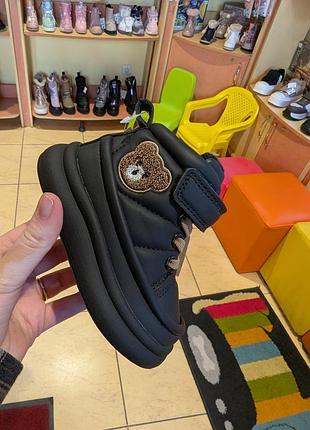 Стильные ботиночки кроссовки для мальчика 24 черные демисезонные ботинки для мальчика jong golf 3121215