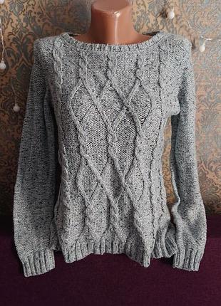 Красивый вязаный свитер р. s/m джемпер кофта