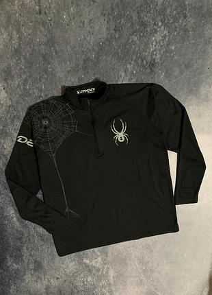Лонгслів спортивна кофта тактична чоловіча чорна spyder оригінал l