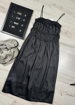 Сатинова сукня зі зборками h&m