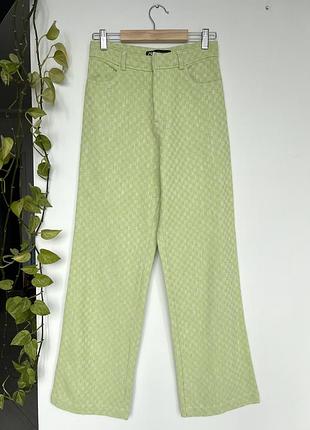 Трикотажні штани zara в клітинку