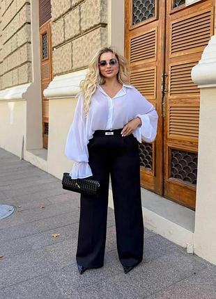 Брюки палаццо,плюс сайз