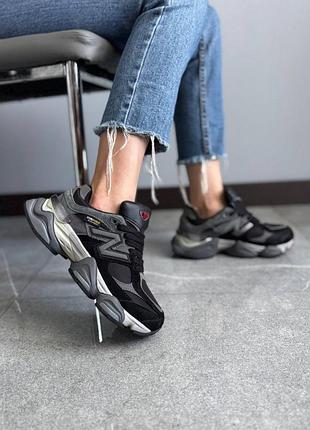 Женские кроссовки new balance 9060 black/grey cordura / smb+ 🔗
