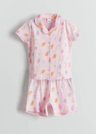 3-4 р 104 см новая детская пижама пижамный комплект премиум класс девочке клубника lc waikiki вайки