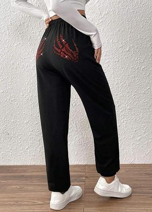 Жіночі спортивні штани з принтом у формі скелета shein