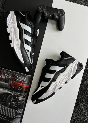 Кросівки    adidas originals niteball black white leather m   розпродаж sale