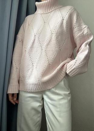 Пудровий светр оверсайз sosandar 2