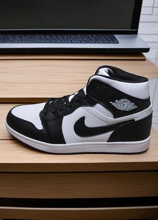 Кросівки nike air jordan зима, кроссовки зимові біло-чорні (0326)