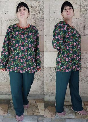 Піжама тепла жіноча начос великого розміру