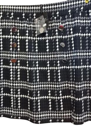 Нова трикотажна спідниця з гудзиками 60-64р