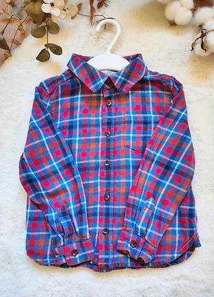 Байковая рубашка от бренда john lewis для мальчика 2-3 года, рост 92-98 см