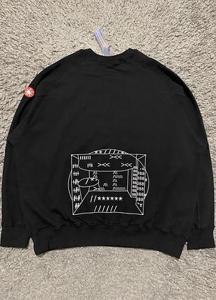 Світшот чоловічий cav empt з вишитим принтом котон оригінал made in japan