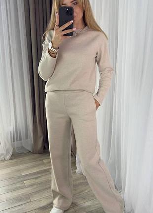 Костюм женский теплый ангоровый брюки палаццо и кофточка/размеры 42-44,46-48,50-52.