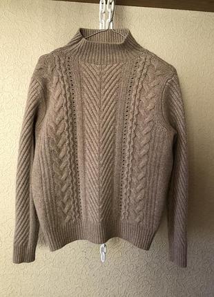 Светр в коси з щільного 100%кашеміру р-s