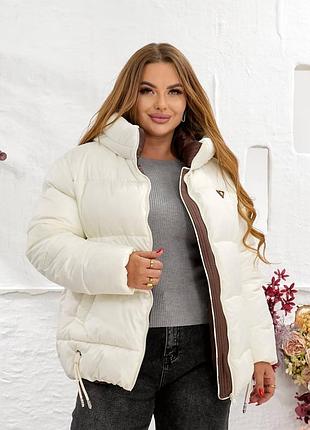 Тепла жіноча зимова куртка зимовий пуховик