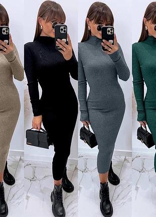 Теплое стильное платье ангора