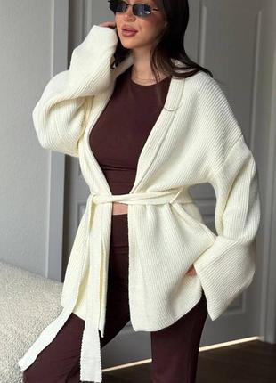 Кардиган с поясом, кофта, кимоно, кардиган