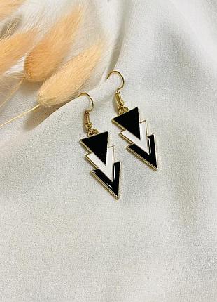 Серьги треугольники