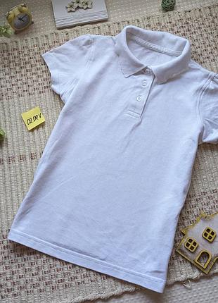 Белое поло для девочки