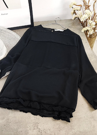 Чорна кофтинка з шифону zara