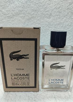 Тестер туалетной воды l’home lacoste eau de toilette объемом 100 мл (3.3 fl. oz.