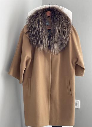 Жіноче пальто liana collection з натуральним хутром