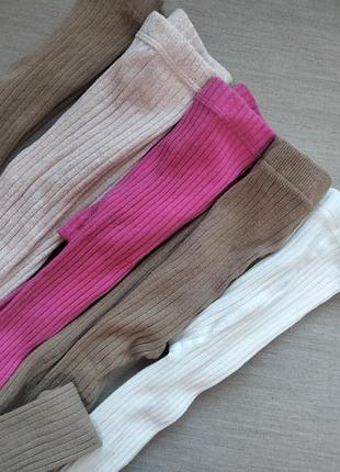 Колготы, колготки в рубчик, с пяткой