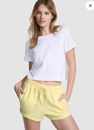 Мʼякі флісові шорти на шнурівці victoria’s secret pink оригінал