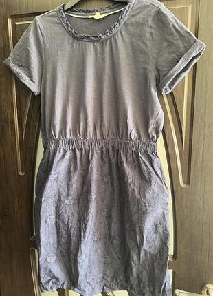 Гарне, темно синє, платтячко, з гарним принтом, сонечка, від дорогого бренду: white stuff