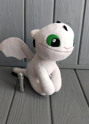 Мягкая игрушка дети дракона беззубка копица белый