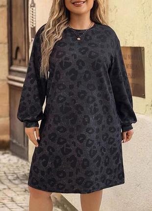 🥰 щільна сукня в леопардовий принт shein l