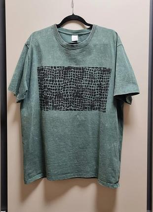 Футболка варенка унисекс принт кожа крокодила