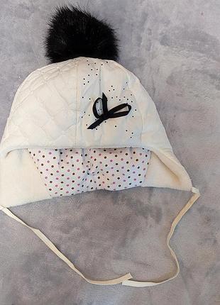 Шапка зимняя на девочку размер 48