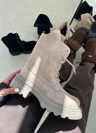 Черевики трансформери з натуральної замші зимові демісезонні