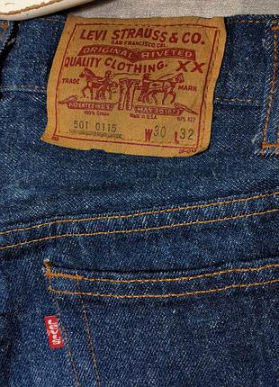 Винтажные джинсы vintage 80's levi's 501 0115 made in usa levis левайс