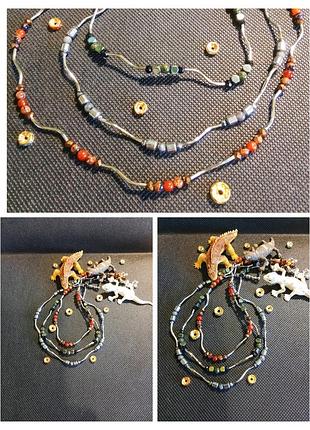 Любой чокер 220грн. ожерелье. с натуральными камнями. авторские украшения. ящерицы.