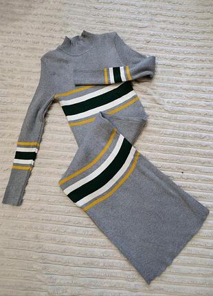 Платье гольф длинное