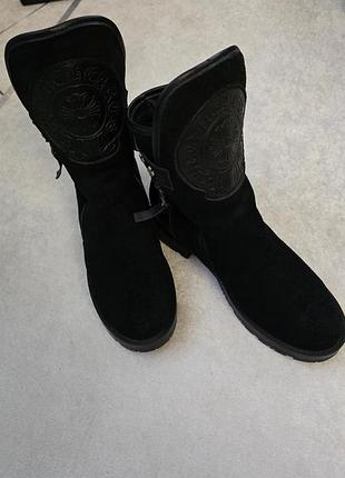 Зимняя сапоги, натуральная замша