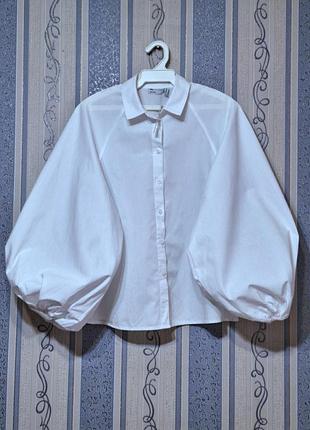 Новая хлопковая блуза asos с пышными рукавами